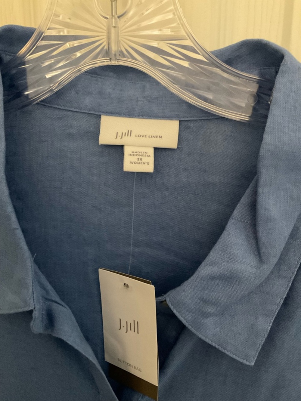 J. Jill Blue Long Sleeve Tunic Shirt - Picture 2 of 3